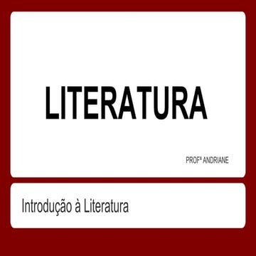Introdução à literatura
