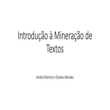 Introdução à mineração de textos - Nerdzão