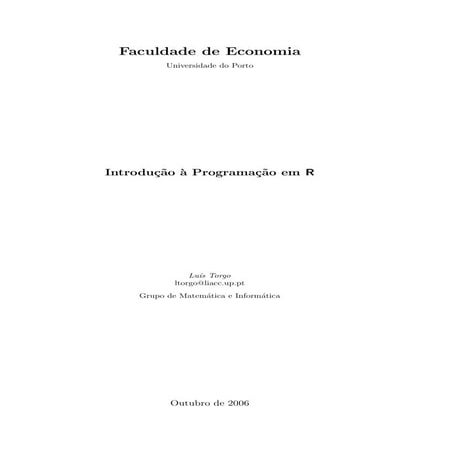 Introdução à programação em R
