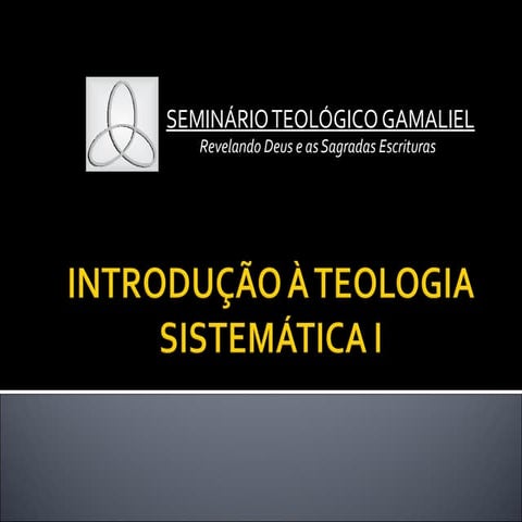 Introdução à Teologia Sistemática 1