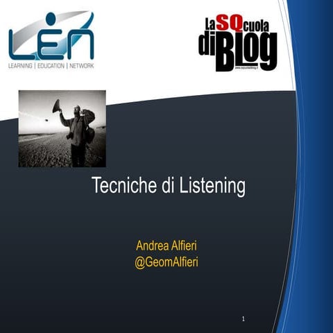 Introduzione al Social Media Listening - update 2016