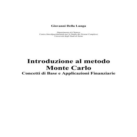 Introduzione al metodo monte carlo