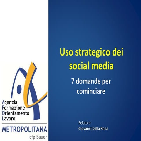 Introduzione al Social Media Marketing