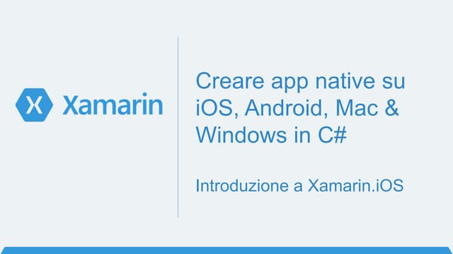 Xamarin.iOS introduction