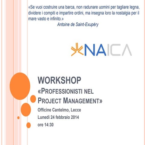 Workshop "Professionisti nel Project Management" - Lecce_20140214