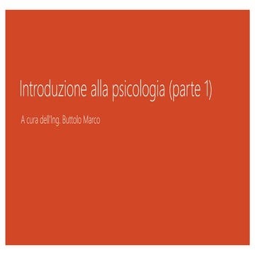 Introduzione psicologia