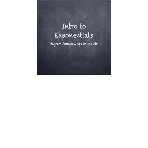 Intro to Exponentials - Part 1