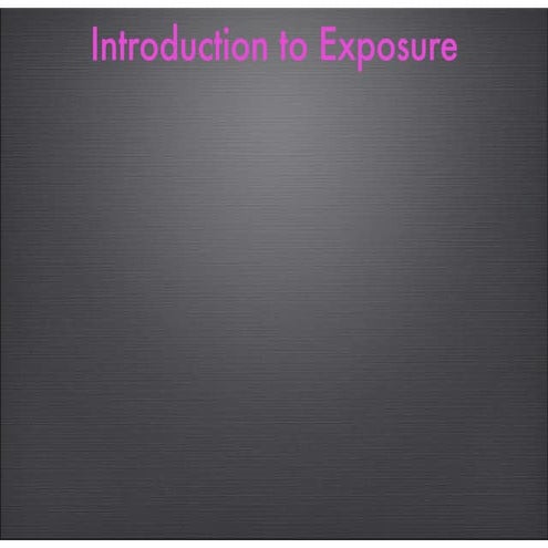Intro exposure