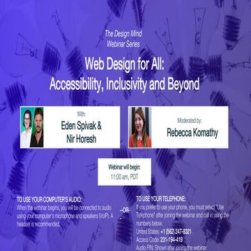 The Design Mind: Web Design for All: Accessibility, Inclusivity and Beyond