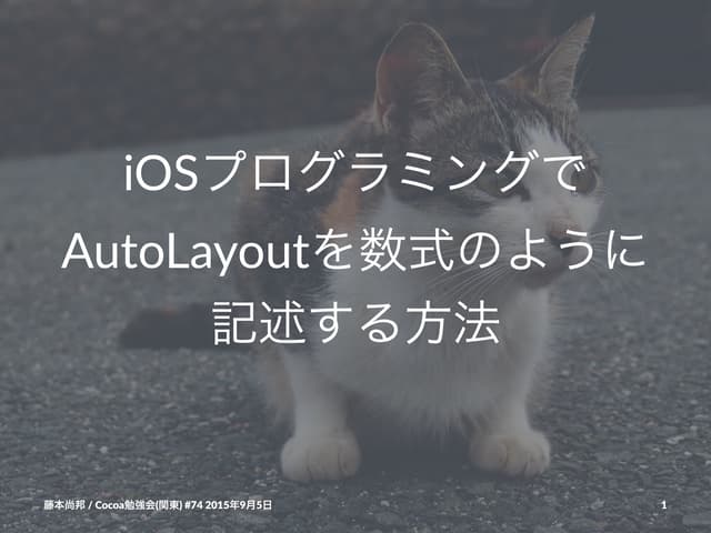 iOSプログラミングでAutoLayoutを数式のように記述する