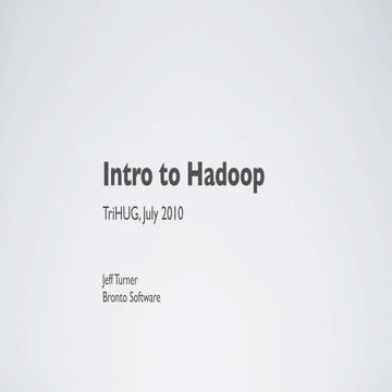 Intro to Hadoop | PPT