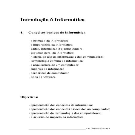 Introdução à Informatica | PDF