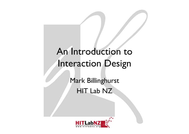 Introduction to Interaction Design