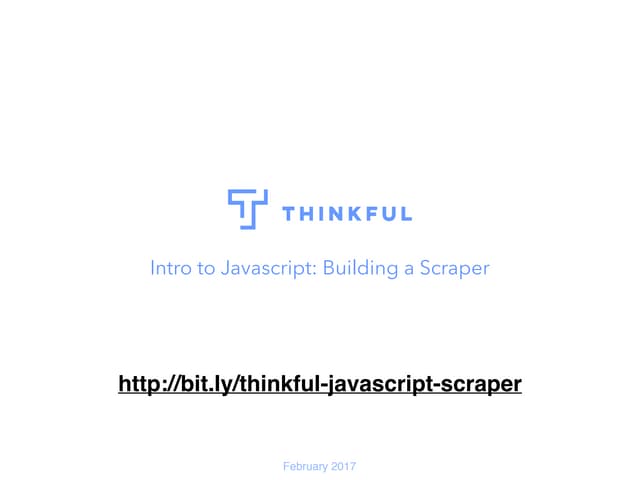 Intro javascript   build a scraper (3:22)