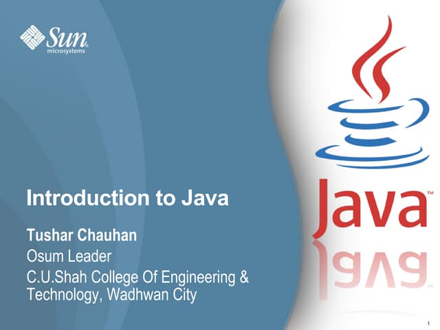 Introduction to Java Programming Language