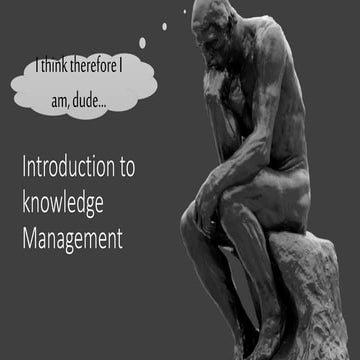 Introduction to Knowledge Management