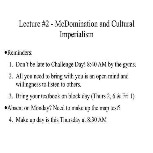 Globalization Unit Lecture 2 Pdf