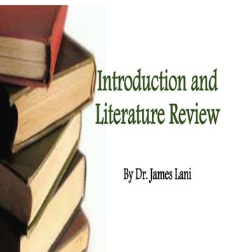 Introduction & Literature Review Webinar