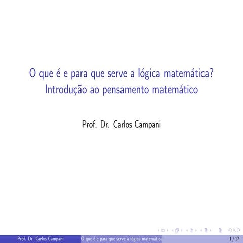 Introdução ao Pensamento Matemático