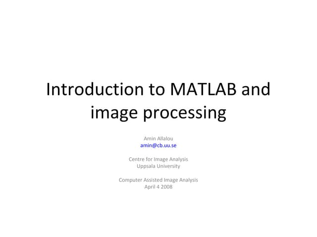 Intro matlab