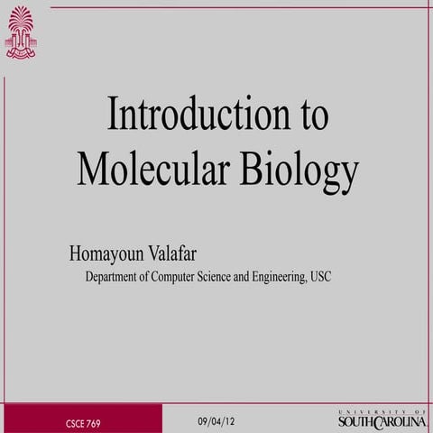 Introduction to Cellular and Molecular Biology | PPT