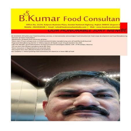 Intro of B.kumar Food Consultant with Picture.pdf