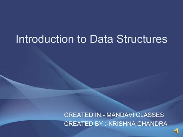 Introduction of Data Structure