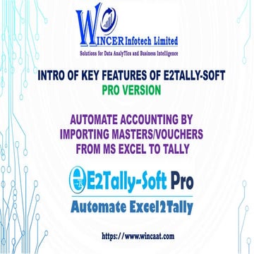  Intro of key features of E2TallySoft Pro