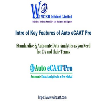 Intro of Key Features of  Auto eCAAT Pro Software