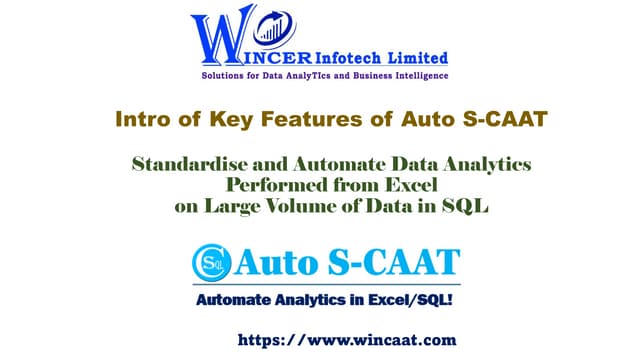 Intro of Key Features of Auto S-CAAT