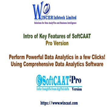 Intro of Key Features of SoftCAAT Pro software