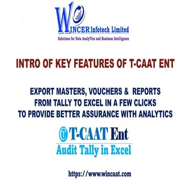 Intro of key features of T-CAAT Ent 2021Dec
