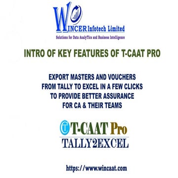 Intro of T CAAT Pro 2021Dec01