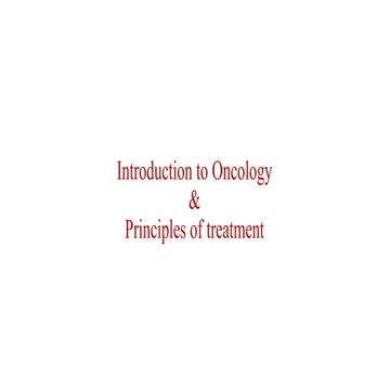 Lecture 1 Introduction To Oncology Pptx