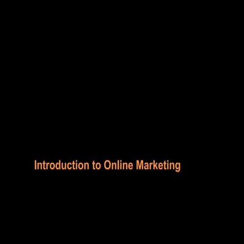 Intro onlinemarketing