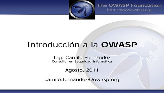 Introduccion a la OWASP Guatemala