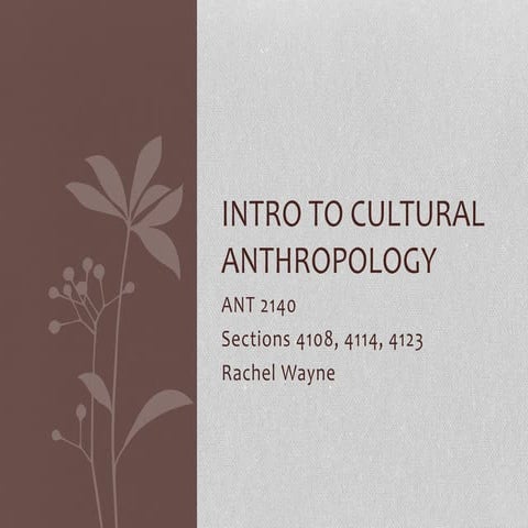 Intro to Cultural Anthropology