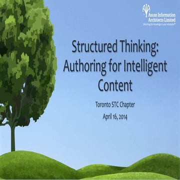 Structured Thinking: Authoring for Precision Content