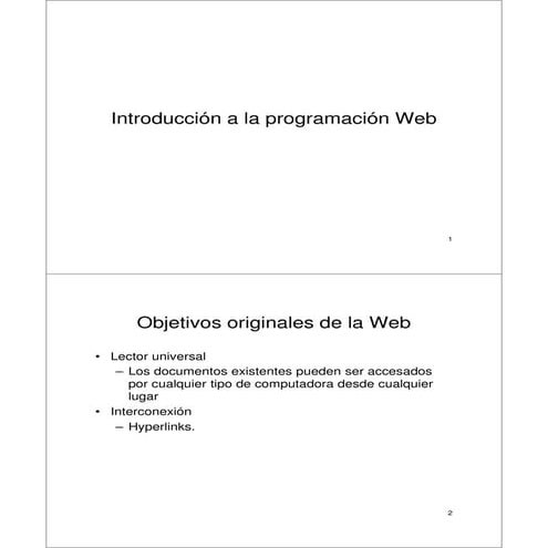 Introduccion a la programacion web | PPTX