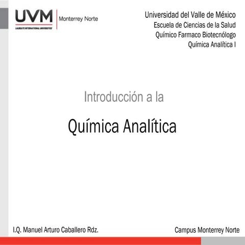 Introducción a la Química Analítica