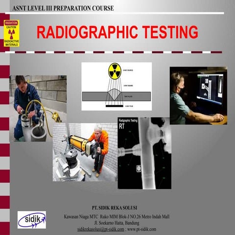 Radiography Testing Presentation | PPTX
