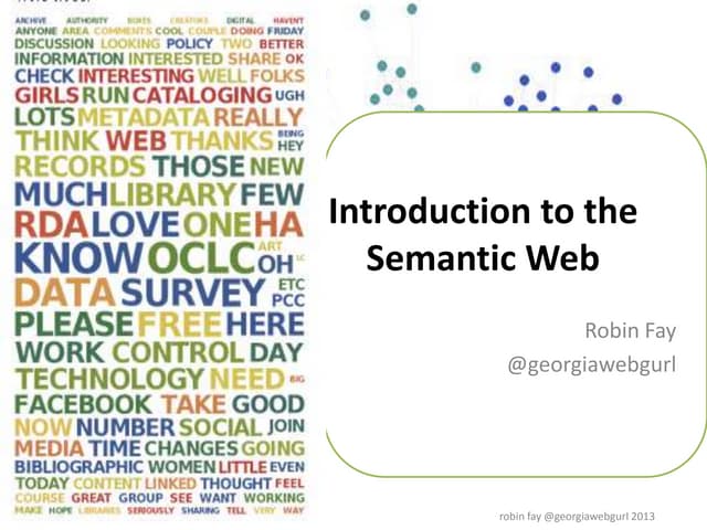Intro to the semantic web (for libraries) 