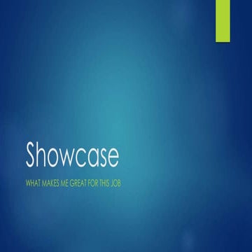 Showcasing Experience