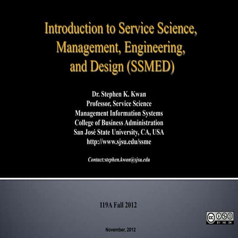 Introduction to SSMED for 119A, Nov 2012