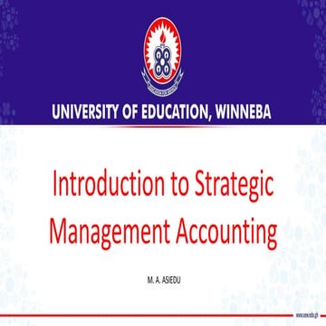 Intro strategic management accounting For  MBA-Accounting