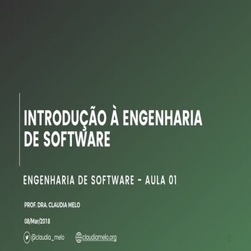 Introdução à Engenharia de Software