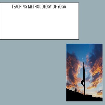 intro Teaching Methodology of yoga introd | PDF