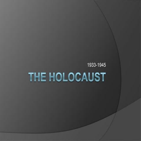 Intro the holocaust