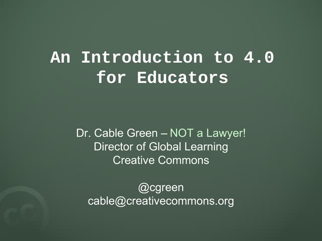 Workshop Barcelona: Intro to Creative Commons 4.0 for education audience