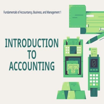 INTRO TO ACCOUNTING - FABM 1 Basic acct. | PPTX